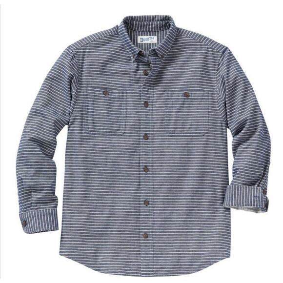 Duluth Men's Shirt Free Swingin' Flannel Slim Fit Size 2XL Stripes NWOT - Picture 2 of 9